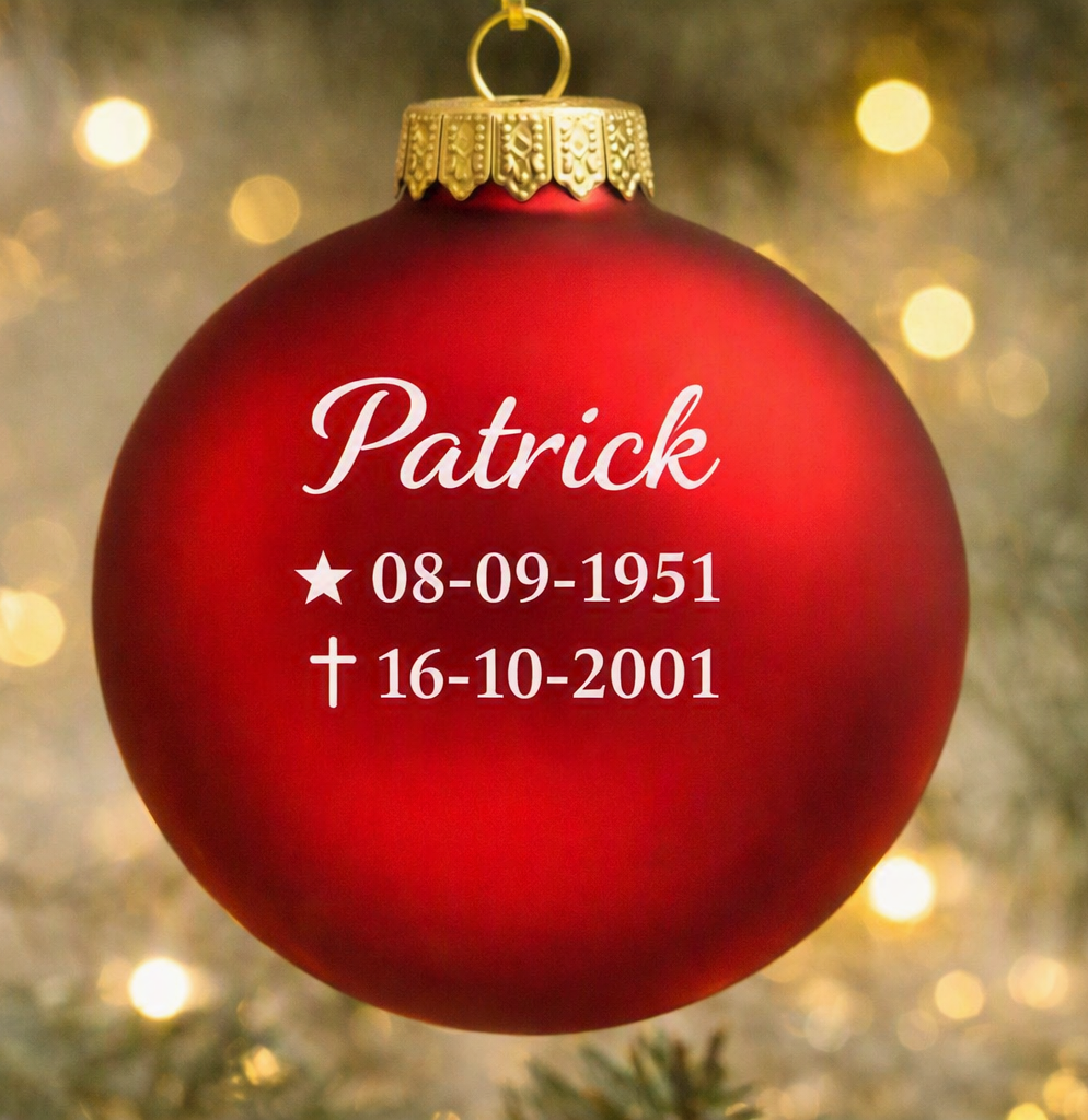 Kerstbal met Datums